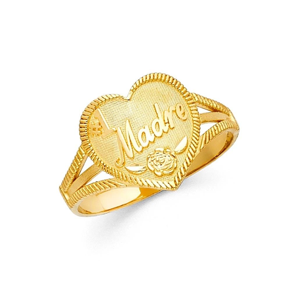 NEW 14K YELLOW GOLD MOTHERS RING -SIZE 7: NEW 14K YELLOW GOLD MOTHERS RING MOTHERS RING NEW 14K YELLOW GOLD WIDTH : 13 mm Average Apx. WEIGHT : 2.1g