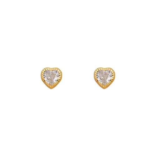 NEW 14K YELLOW GOLD 4MM HEART DC BEZEL STUD EARRINGS: NEW 14K YELLOW GOLD 4MM HEART DC BEZEL STUD EARRINGS 4MM HEART DC BEZEL STUD EARRINGS NEW 14K YELLOW GOLD Width: Approx. 4mm AVERAGE Apx WEIGHT: 2g