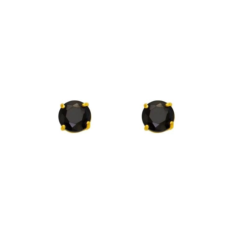 NEW 14K YELLOW GOLD BLACK SCREWBACK STUD EARRINGS: NEW 14K YELLOW GOLD BLACK SCREWBACK STUD EARRINGS BLACK SCREWBACK STUD EARRINGS NEW 14K YELLOW GOLD Width: Approx. 4mm Apx WEIGHT: 2g