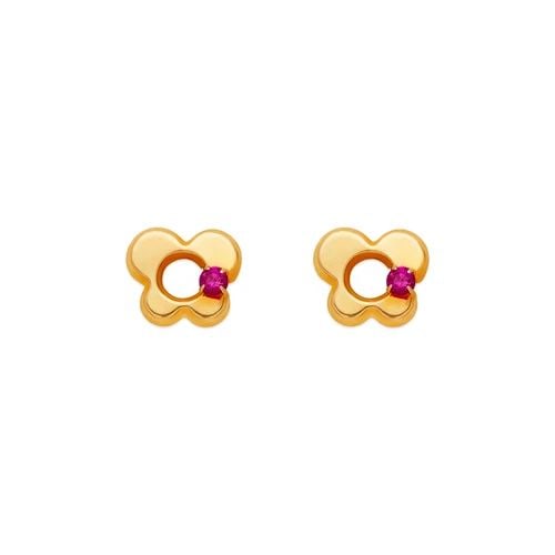 NEW 14K YELLOW GOLD RED BUTTERFLY STUD EARRINGS: NEW 14K YELLOW GOLD RED BUTTERFLY STUD EARRINGS RED BUTTERFLY STUD EARRINGS NEW 14K YELLOW GOLD Width: Approx. 8x7mm AVERAGE Apx WEIGHT: 2g