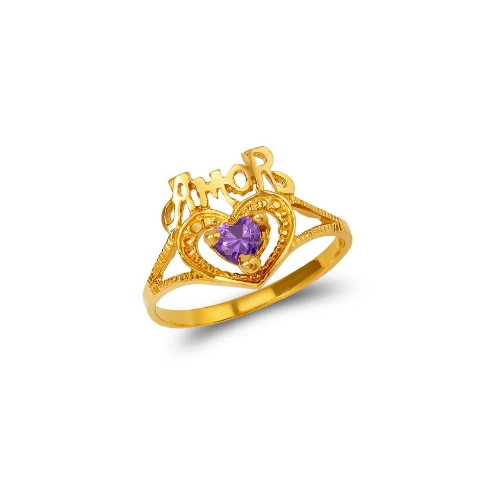 NEW 14K TWO TONE GOLD LADIES AMOR FILIGREE RING (1 of 1)