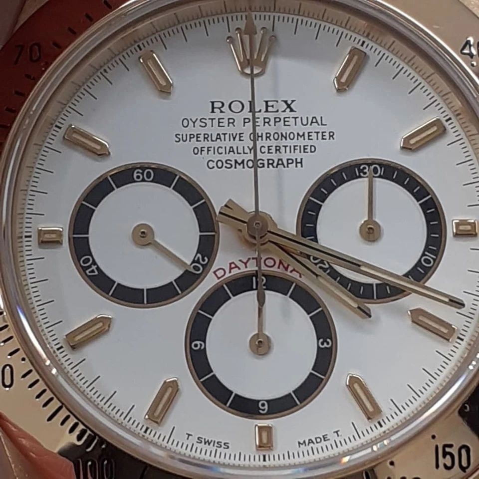 ROLEX DAYTONA INVERTED SIX 40 MM YELLOW GOLD HEAD ONLY WATCH 16528 E SERIES 1990 (1 of 2)