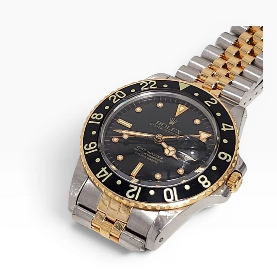 ROLEX GMT MASTER 40 MM STEEL 18K YELLOW GOLD JUBILEE WATCH 16753 CIRCA 1984 (1 of 2)
