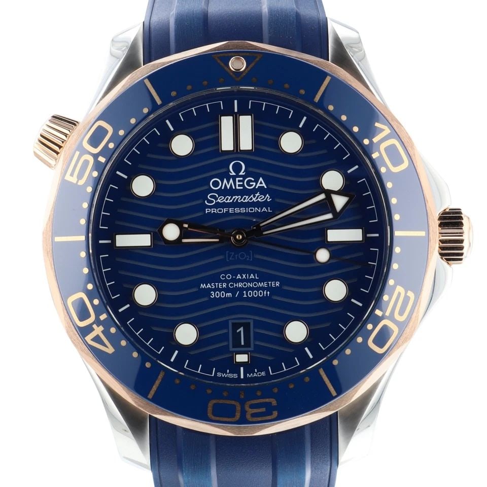 OMEGA SEAMASTER DIVER 300M STEEL SEDNA GOLD BLUE WATCH 210.22.42.20.03.002 (1 of 2)