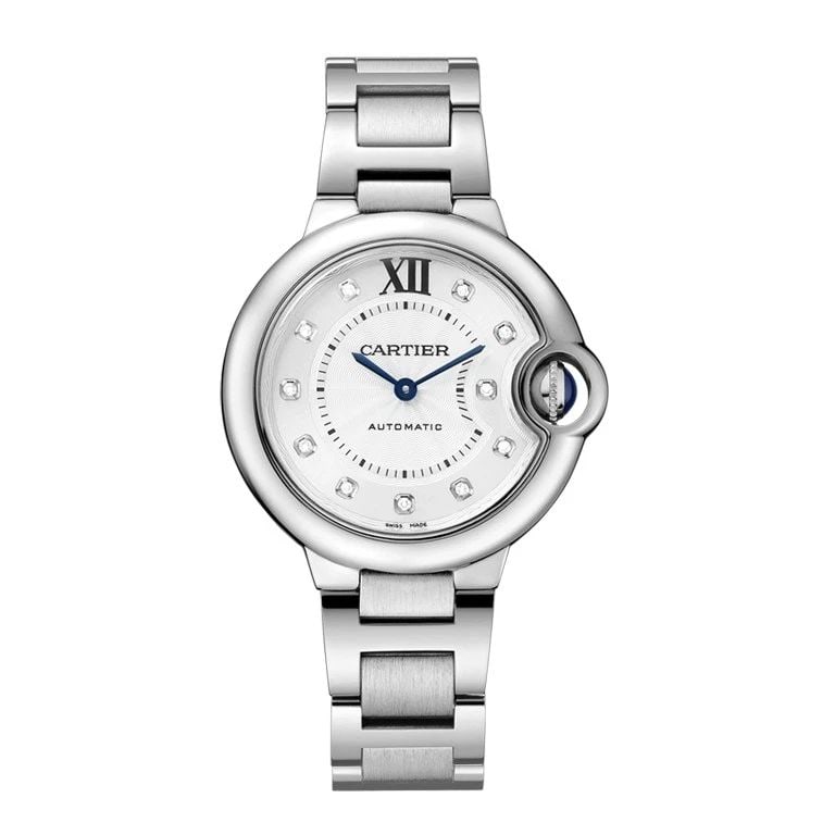 CARTIER BALLON BLEU 33 MM STAINLESS STEEL DIAMONDS WATCH W4BB0021 COMPLETE: CARTIER BALLON BLEU 33 MM STAINLESS STEEL DIAMONDS WATCH Manufacturer Cartier Category Ballon Bleu Subcategory 33 mm Reference Number W4BB0021 Band Type Stainless Steel Bracelet Bezel Fixed Box Yes Cl