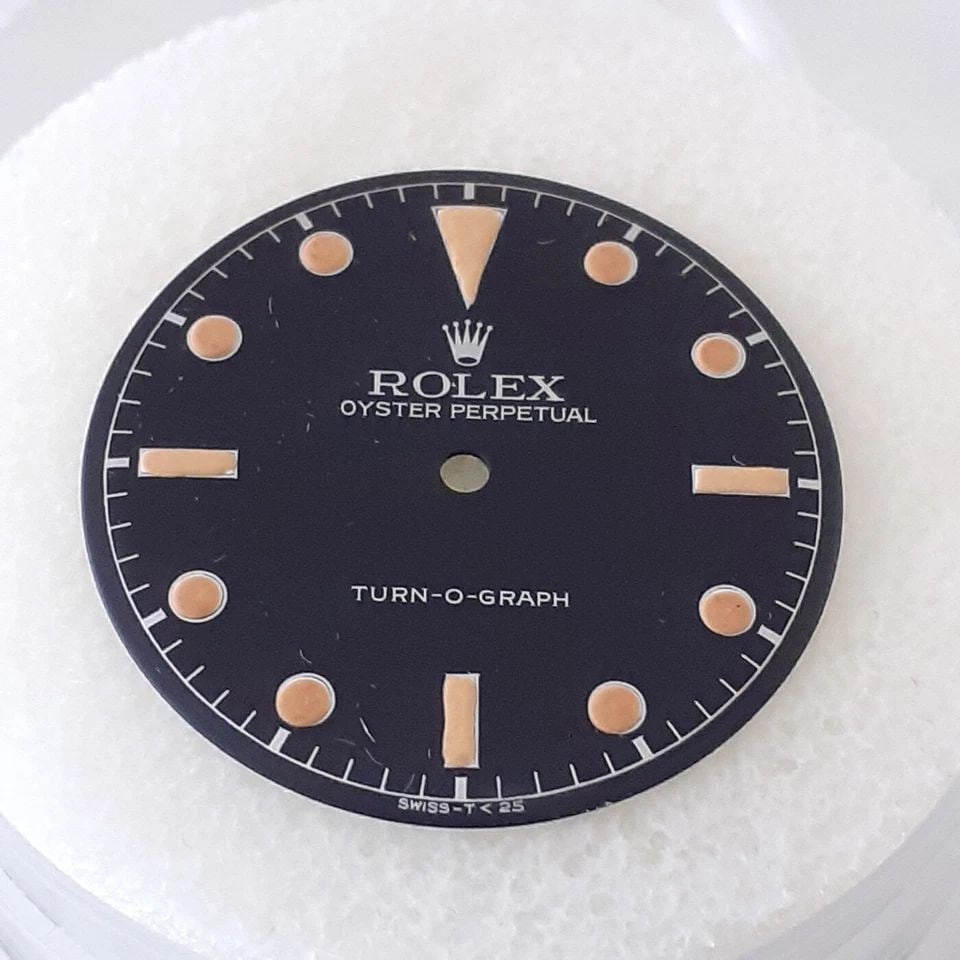 ROLEX DIAL OYSTER PERPETUAL TURN-O-GRAPH 26 MM BLACK DIAL 6202 1950'S (1 of 2)