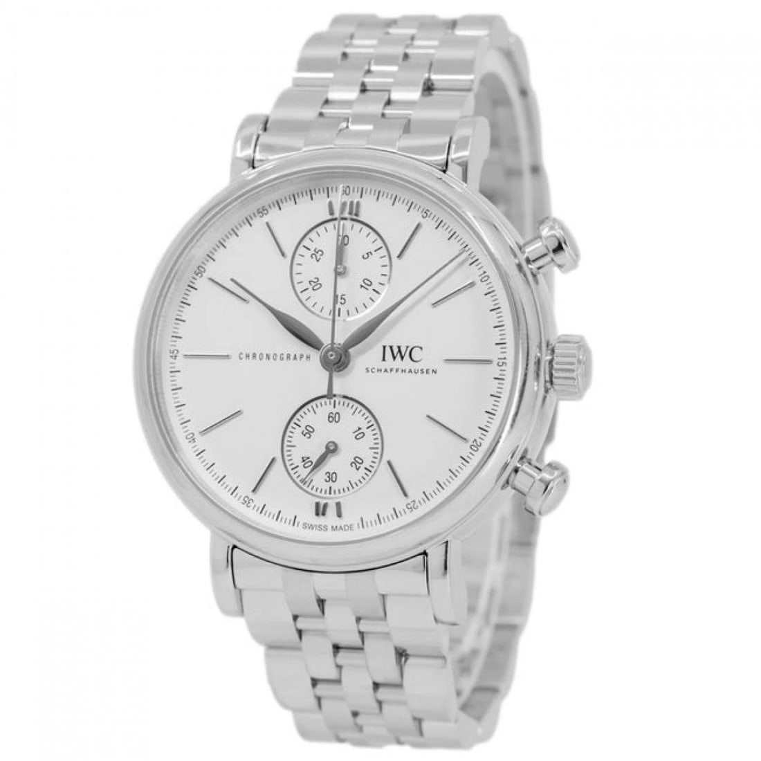 NEW IWC PORTOFINO STAINLESS STEEL AUTOMATIC 39 MM WHITE WATCH IW391503 (1 of 2)