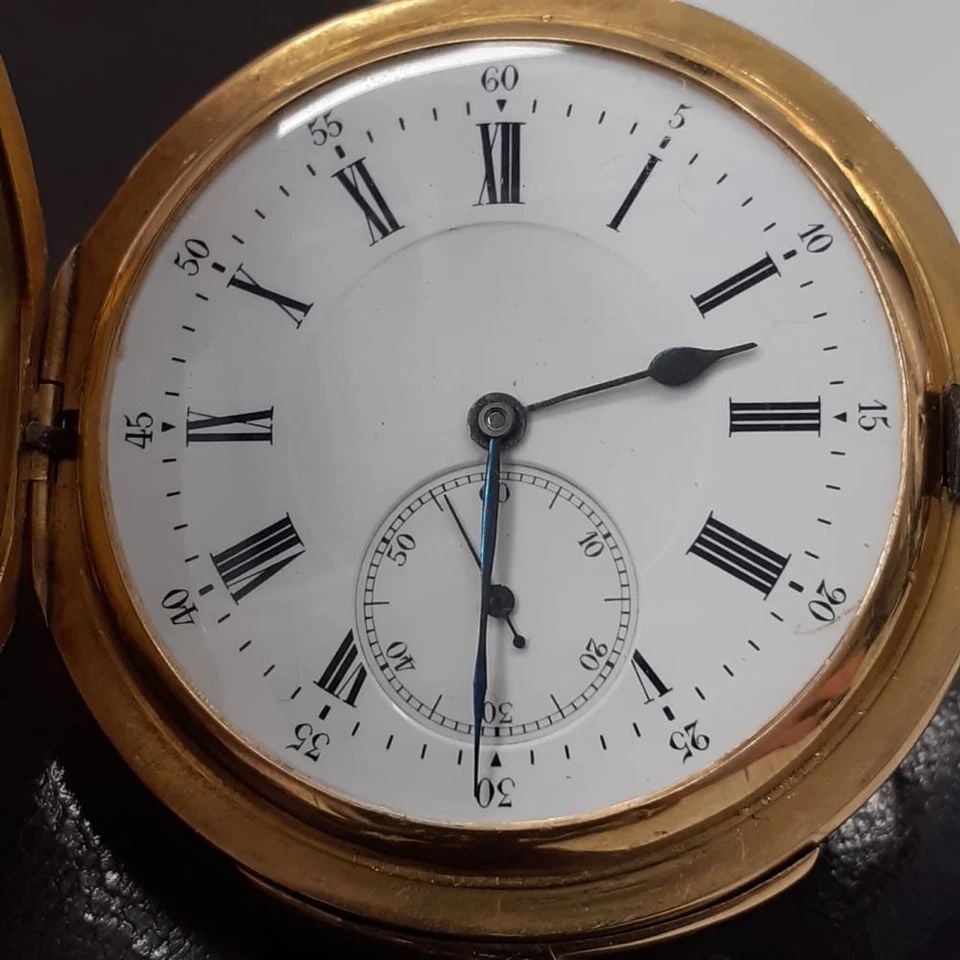 W/BOX POCKET WATCH ANONIMO 52 MM 18K YELLOW GOLD WATCH 20517 SOLD BY WALSER WALD (1 of 2)