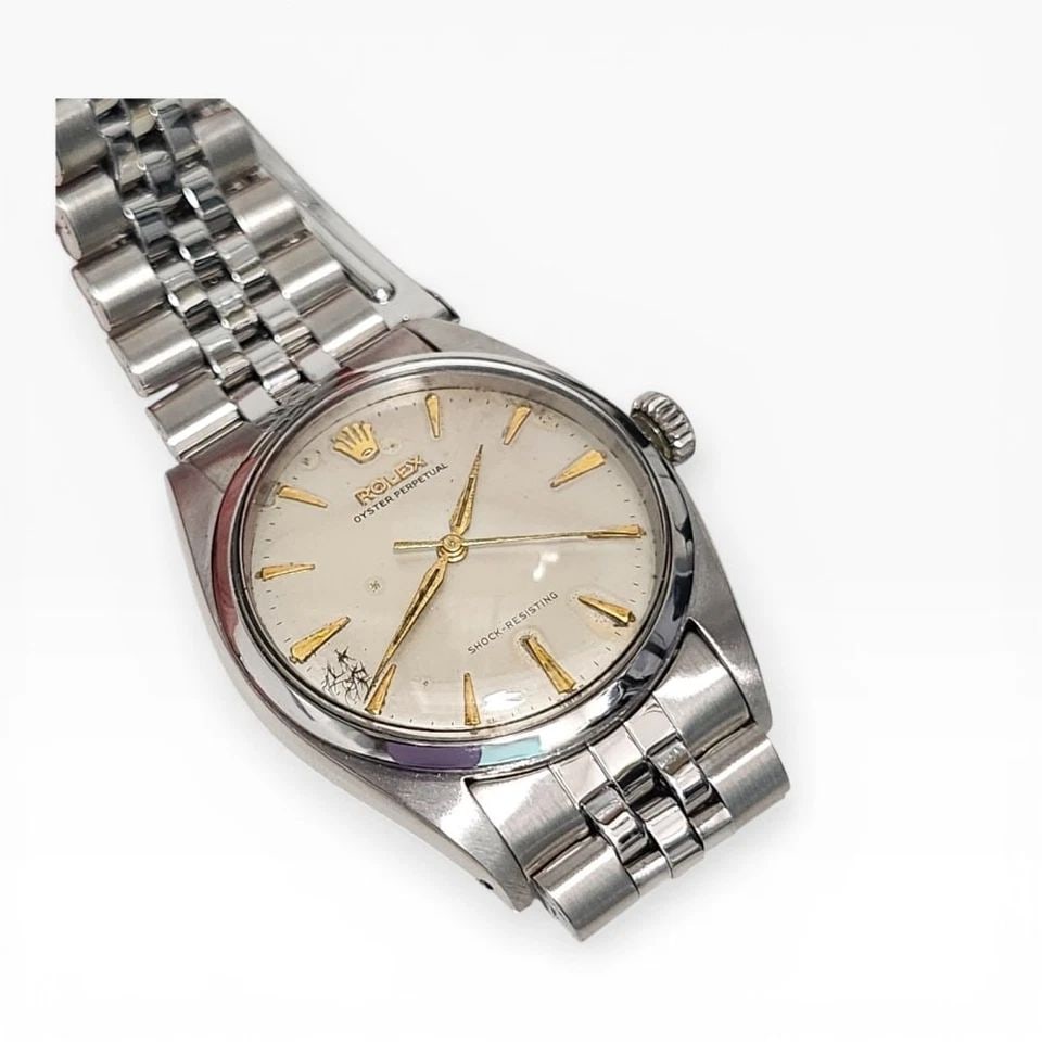VINTAGE ROLEX PRE EXPLORER 36MM BREVET SHOCK RESISTING STEEL WATCH 6352 (1 of 2)