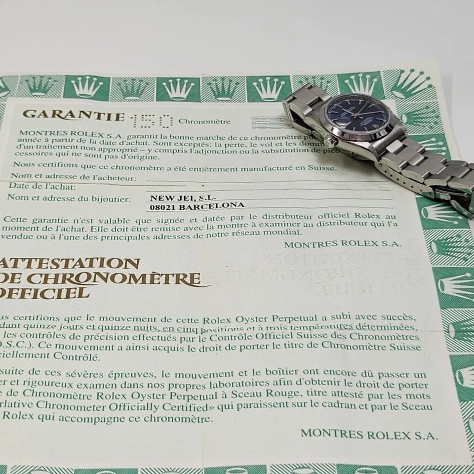 W/PAPERS ROLEX MIDSIZE DATEJUST 31MM BLUE STEEL OYSTER WATCH 68240 A SERIES 1999: W/PAPERS ROLEX MIDSIZE DATEJUST 31MM BLUE STEEL OYSTER WATCH Manufacturer Rolex Category Mid size Datejust Subcategory Sapphire Crystal Quick Set Reference Number 68240 Band Stainless Steel Band Color
