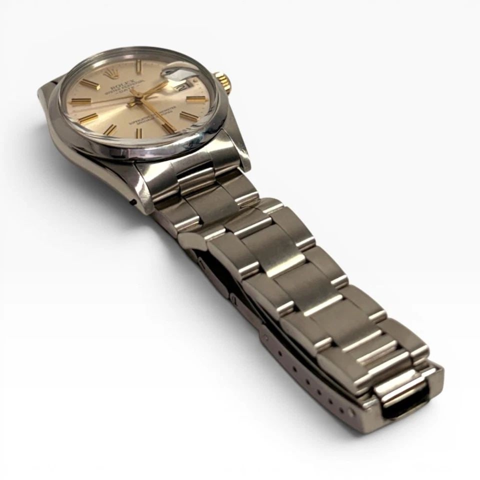 ROLEX DATE 34 MM STEEL OYSTER AUTOMATIC WATCH 15000 CIRCA 1981 (1 of 2)