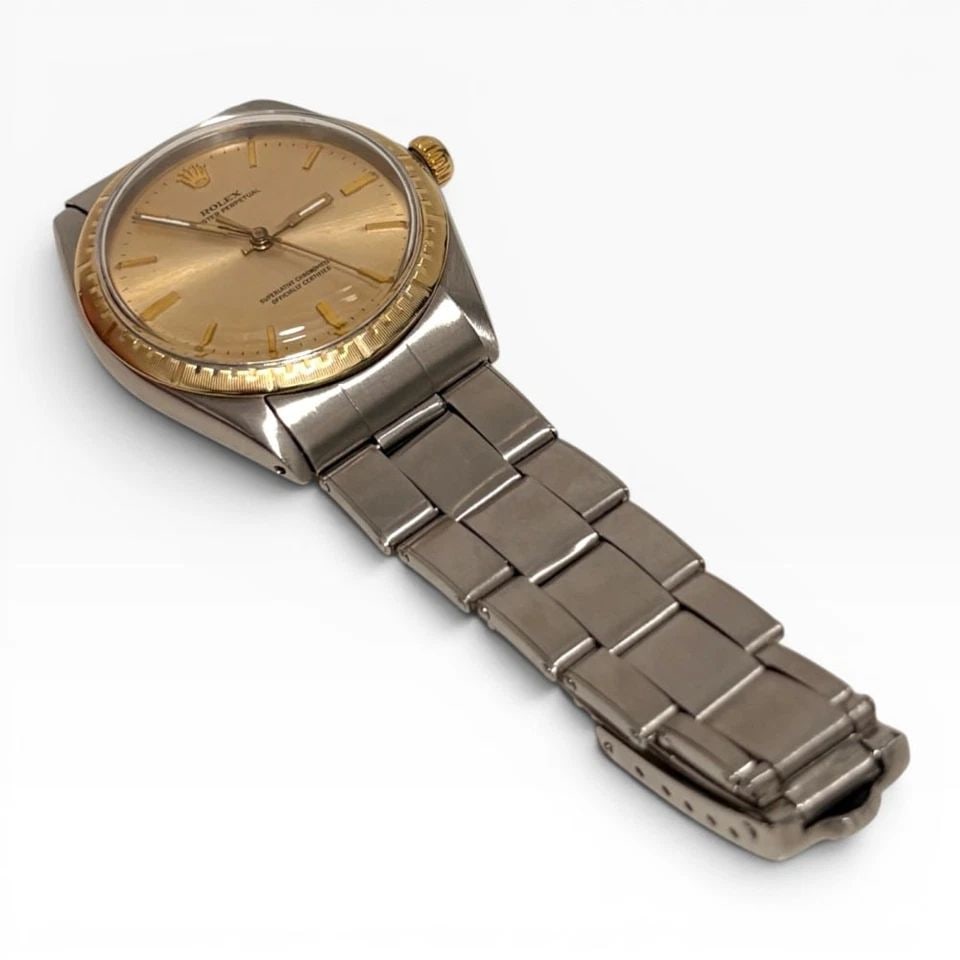 ROLEX OYSTER PERPETUAL 34 MM ZEPHYR TWO TONE AUTOMATIC WATCH 1038 CIRCA 1970 (1 of 2)
