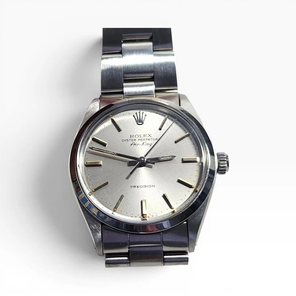 ROLEX AIR KING PRECISION 34 MM STEEL OYSTER AUTOMATIC WATCH 5500 CIRCA 1979 (1 of 2)