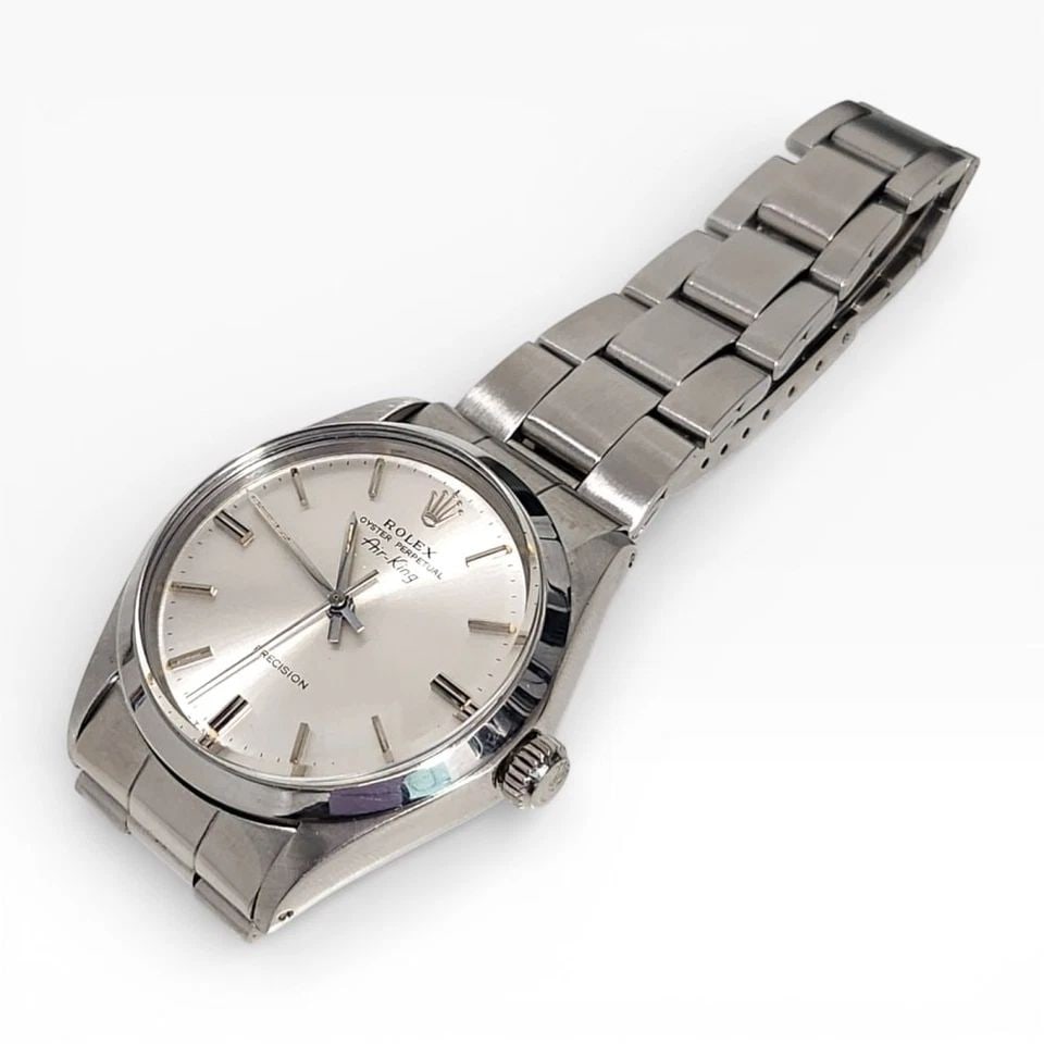 ROLEX DATE 34 MM STEEL SILVER DIAL OYSTER AUTOMATIC WATCH 1501 CIRCA 1966 (1 of 2)