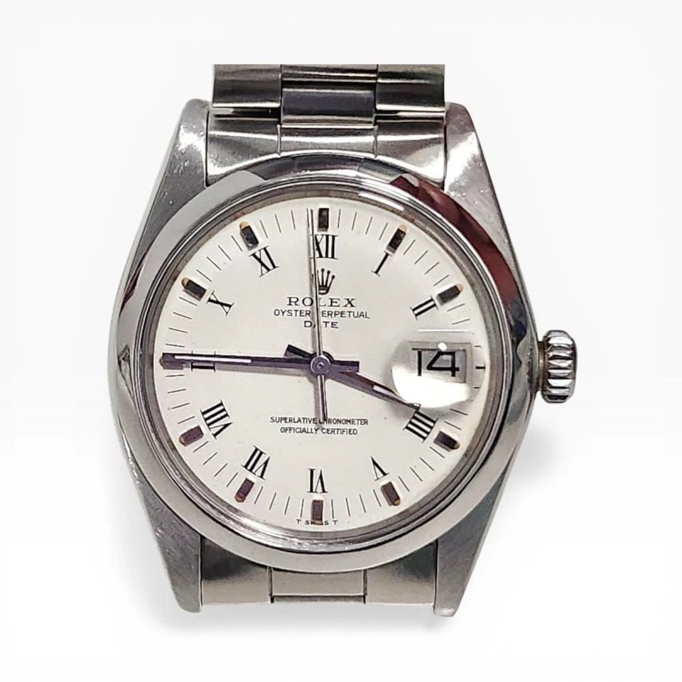 ROLEX AIR KING PRECISION 34 MM STEEL OYSTER AUTOMATIC WATCH 5500 CIRCA 1973 (1 of 2)