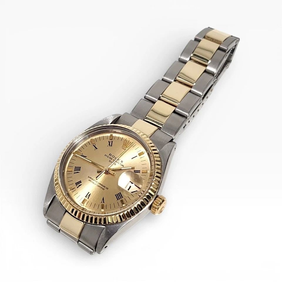 ROLEX OYSTER PERPETUAL 34 MM STEEL SILVER DIAL AUTOMATIC WATCH 1002 CIRCA 1967 (1 of 2)
