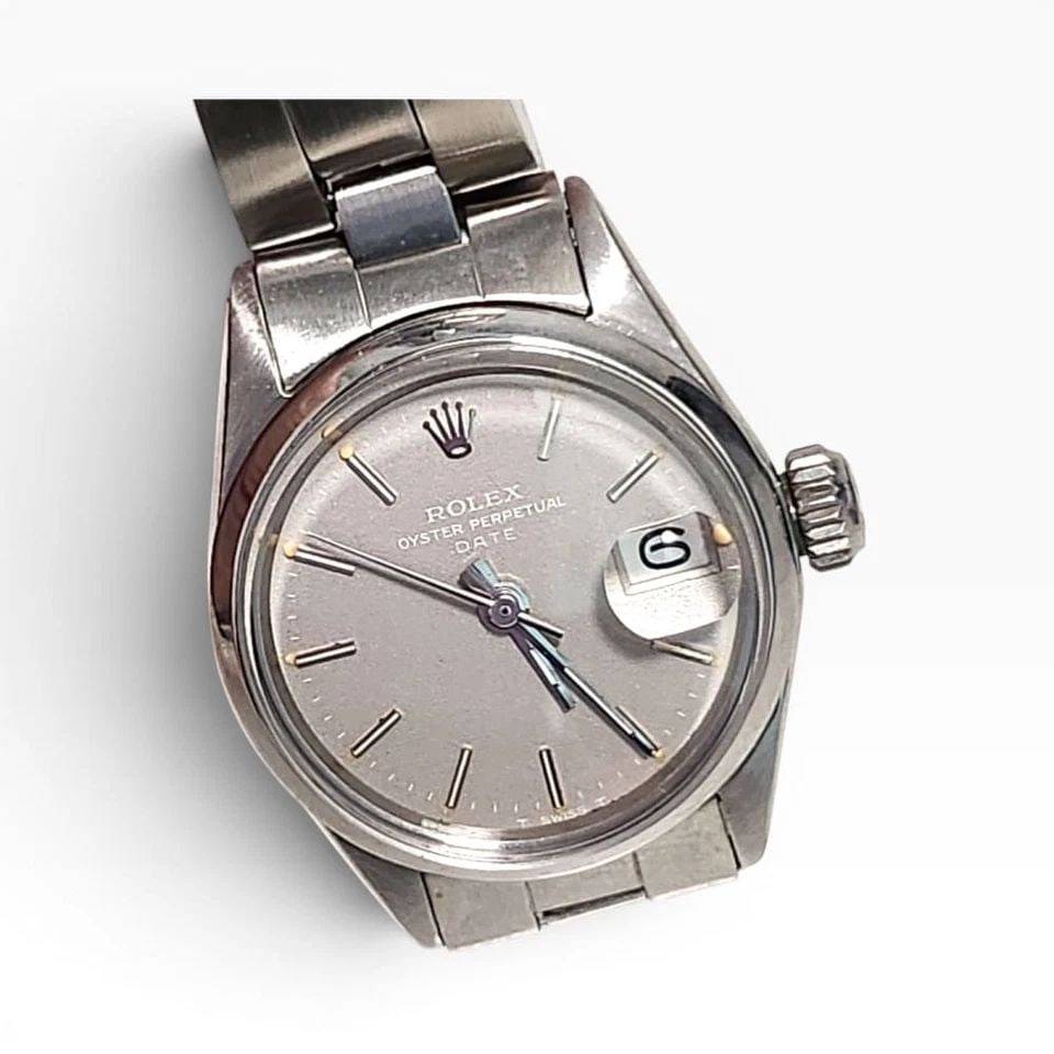 ROLEX OYSTERDATE PRECISION 34 MM STEEL MANUAL WATCH 6694 CIRCA 1966 (1 of 2)