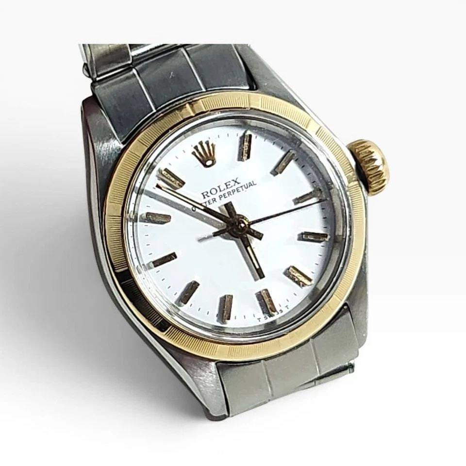 ROLEX OYSTER PERPETUAL MIDSIZE STEEL 31 MM WHITE DIAL WATCH 6548 CIRCA 1967 (1 of 2)