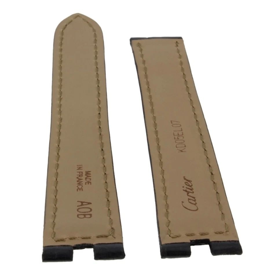 CARTIER STRAP MUST DE CARTIER GENUINE ALLIGATOR BROWN 16X14MM FACTORY NEVER WORN (1 of 2)
