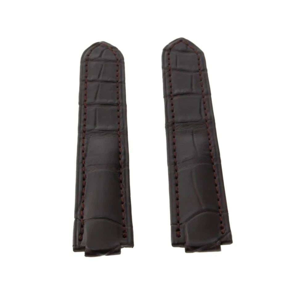 CARTIER STRAPS PASHA GENUINE ALLIGATOR BROWN LADIES 14X12MM FACTORY NEVER WORN (1 of 2)