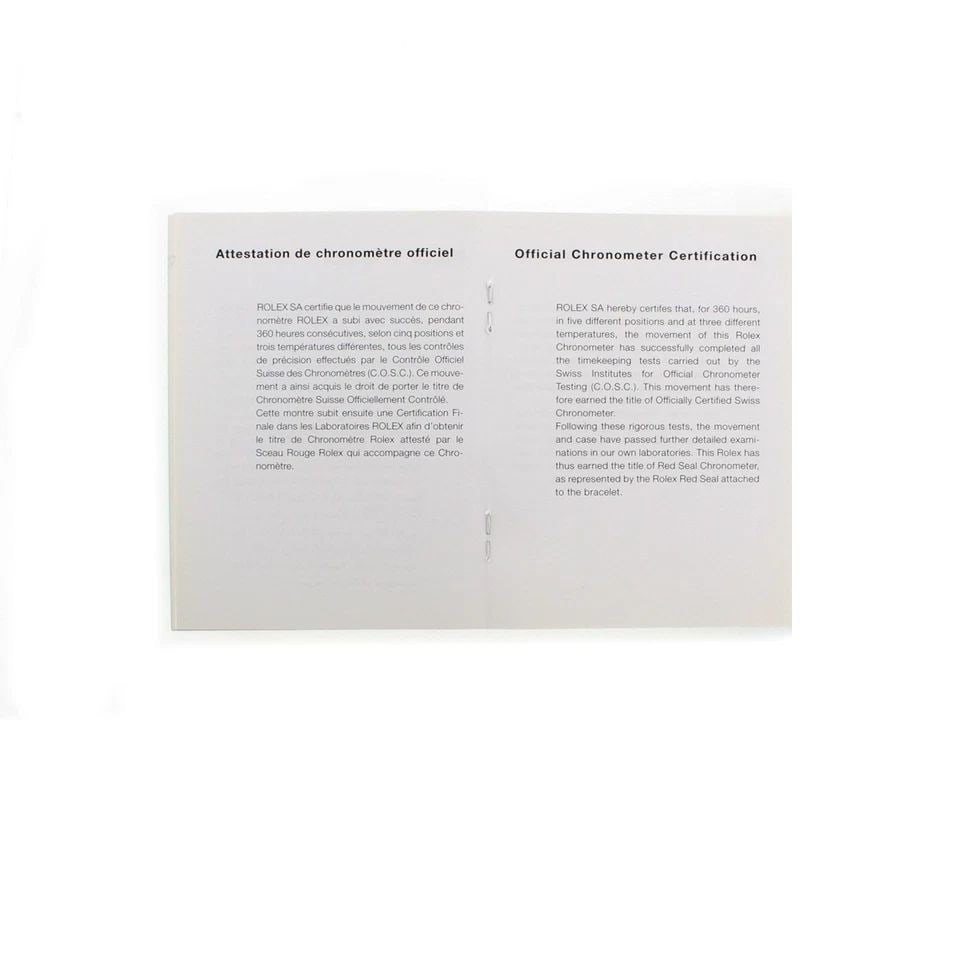 ROLEX BROCHURE VINTAGE CELLINI MANUAL REF. 599.25 I (1 of 2)