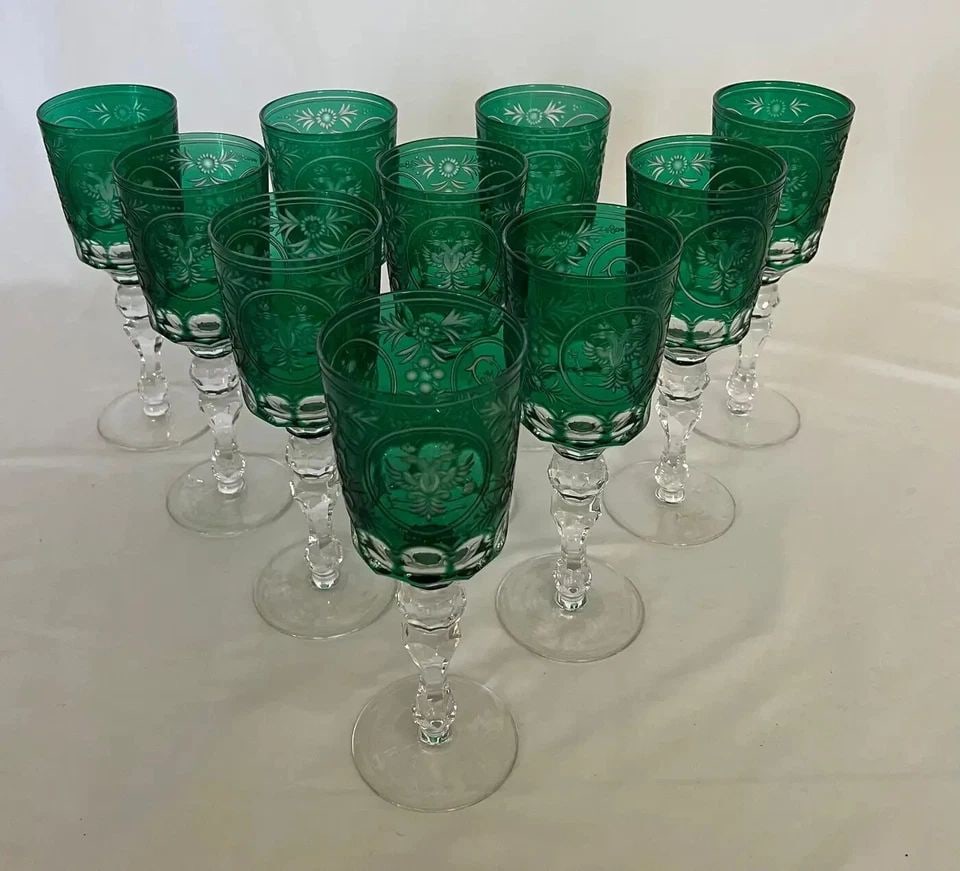 1900’S IMPERIAL RUSSIAN PORCELAIN FACTORY CRYSTAL DRINKING GLASSES (1 of 2)