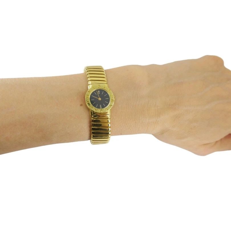 BVLGARI BULGARI TUBOGAS GOLD WATCH (1 of 2)