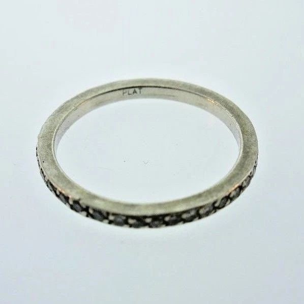 ANTIQUE PLATINUM & ROSE CUT DIAMOND BAND CIRCA 1900S (1 of 2)