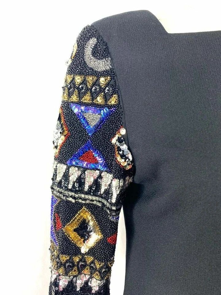 I. MAGNIN BLACK MINI EVENING DRESS (1 of 2)