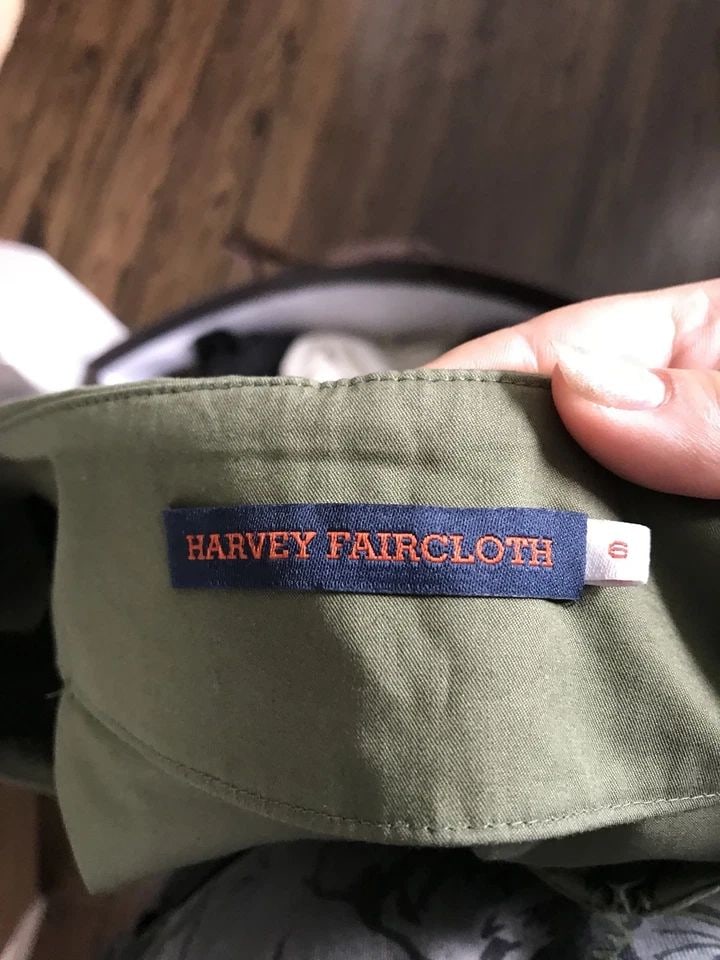 HARVEY FAIRCLOTH GREEN ZIPPER COTTON SKIRT SIZE 6 (1 of 2)