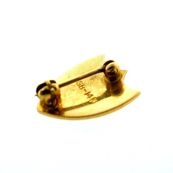 VINTAGE 14K YELLOW GOLD & ENAMEL POLICE SERVICE PIN (1 of 2)
