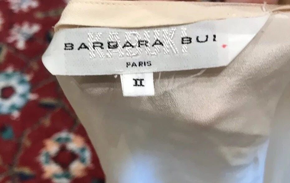 BARBARA BUI CREAM BLOUSE SILK SIZE 2 (1 of 2)