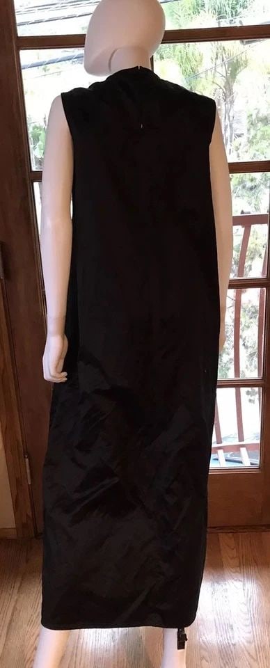 NATASHA IRRATIONALLY BLACK COTTON SLIP DRESS SIZE SMALL (1 of 2)