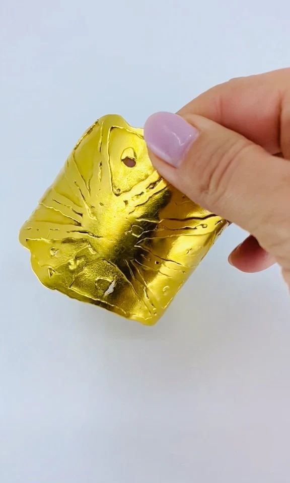 JEAN MAHIE 22K GOLD WIDE CUFF BRACELET (1 of 2)