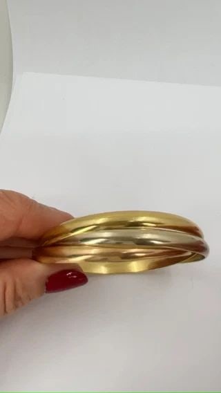 CARTIER TRINITY BRACELET 18K YELLOW WHITE ROSE GOLD ESTATE JEWELRY (1 of 2)