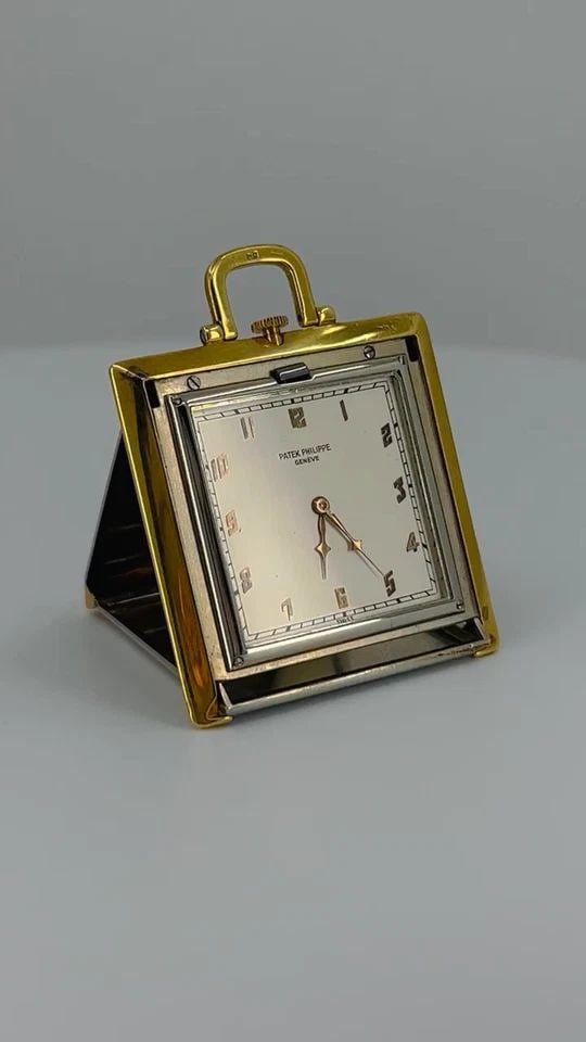 VINTAGE PATEK PHILIPPE 14K GOLD TRAVEL CLOCK PENDANT POCKET WATCH ESTATE JEWELRY (1 of 2)