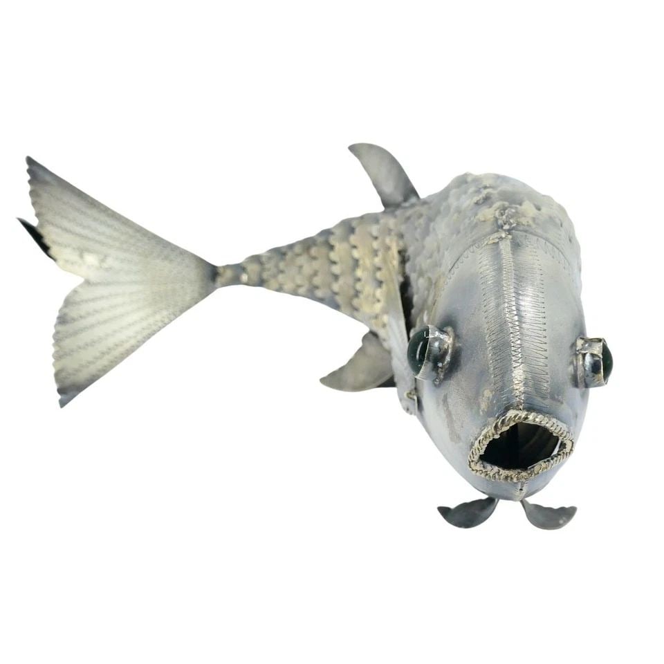 VINTAGE ARTICULATED STERLING SILVER FISH FIGURINE MID CENTURY MODERN (1 of 2)