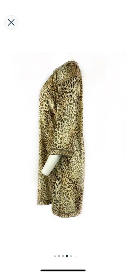 VINTAGE LEONARD PARIS SILK LEOPARD 3/4 SLEEVE MINI DRESS SIZE 42: VINTAGE LEONARD PARIS SILK LEOPARD 3/4 SLEEVE MINI DRESS SIZE 42 VINTAGE LEONARD PARIS SILK LEOPARD 3/4 SLEEVE MINI DRESS SIZE 42 Vintage LEONARD Paris Silk Leopard 3/4 Sleeve Mini Dress Size 42 Produ