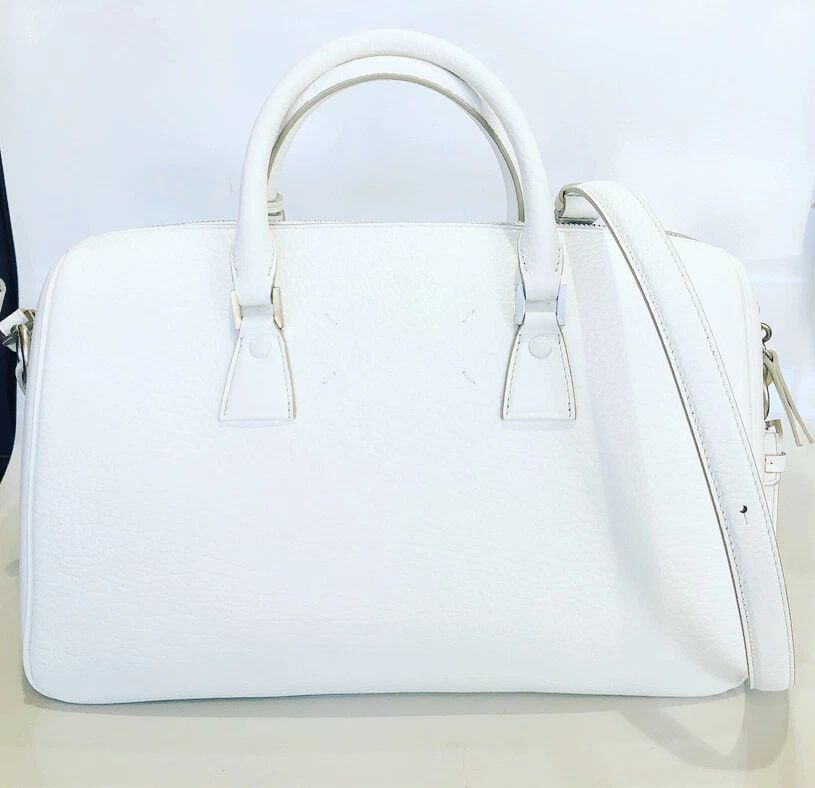 MAISON MARGIELA WHITE GENUINE LEATHER MEDIUM SHOULDER HANDBAG (1 of 2)