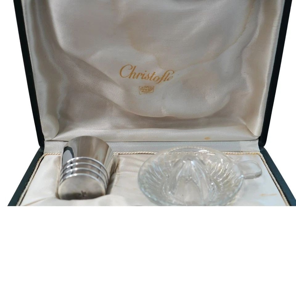 FRENCH 1930S CHRISTOFLE SILVER PLATED JUICER SET (1 of 2)