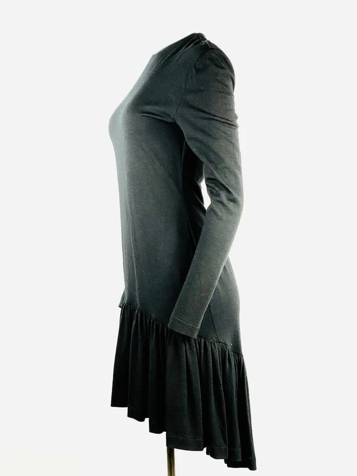 VINTAGE PATRICK KELLY PARIS BLACK LONG SLEEVE WOOL MINI DRESS SIZE 42 (1 of 2)