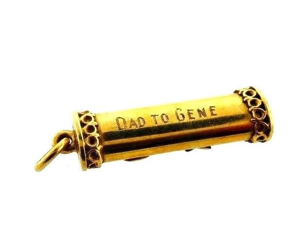 ISRAEL HEBREW 10K YELLOW GOLD & ENAMEL CHARM VINTAGE (1 of 2)