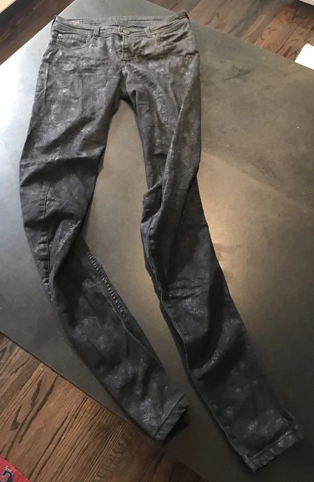 VIVIENNE WESTWOOD LEE COATED BLACK JEANS SIZE 28 (1 of 2)
