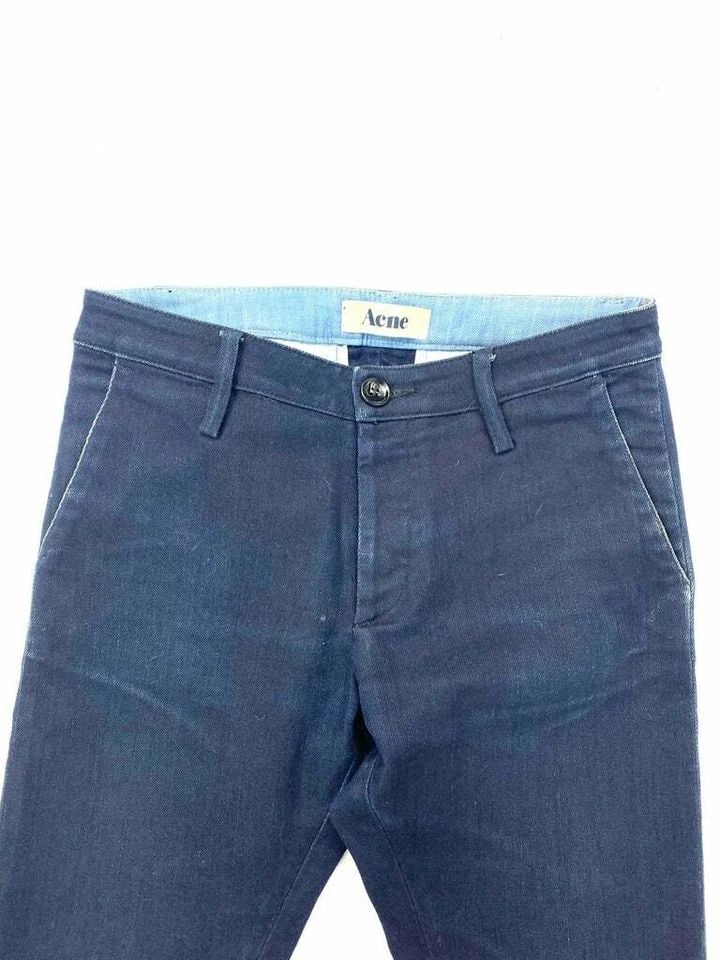 ACNE JOY SHARP BLUE DENIM JEANS PANTS, SIZE 25/32: ACNE JOY SHARP BLUE DENIM JEANS PANTS, SIZE 25/32 ACNE JOY SHARP BLUE DENIM JEANS PANTS, SIZE 25/32 The jeans feature dark blue wash, skinny leg fit and mid waisted, side pockets and dual pockets on t