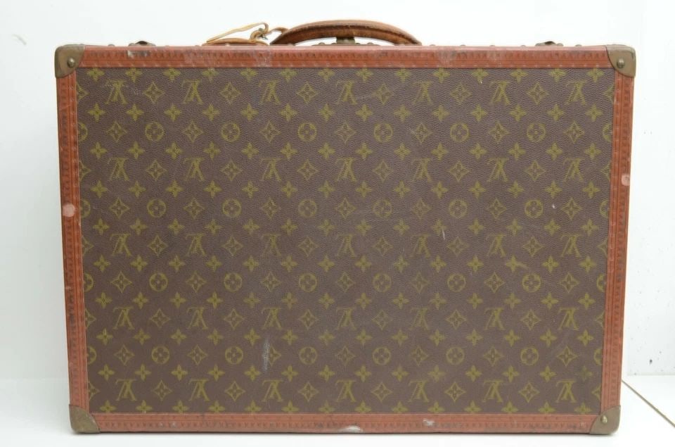 AUTHENTIC LOUIS VUITTON ALZER 60 VINTAGE MONOGRAM TRUNK TRAVEL LUGGAGE LOGO (1 of 2)
