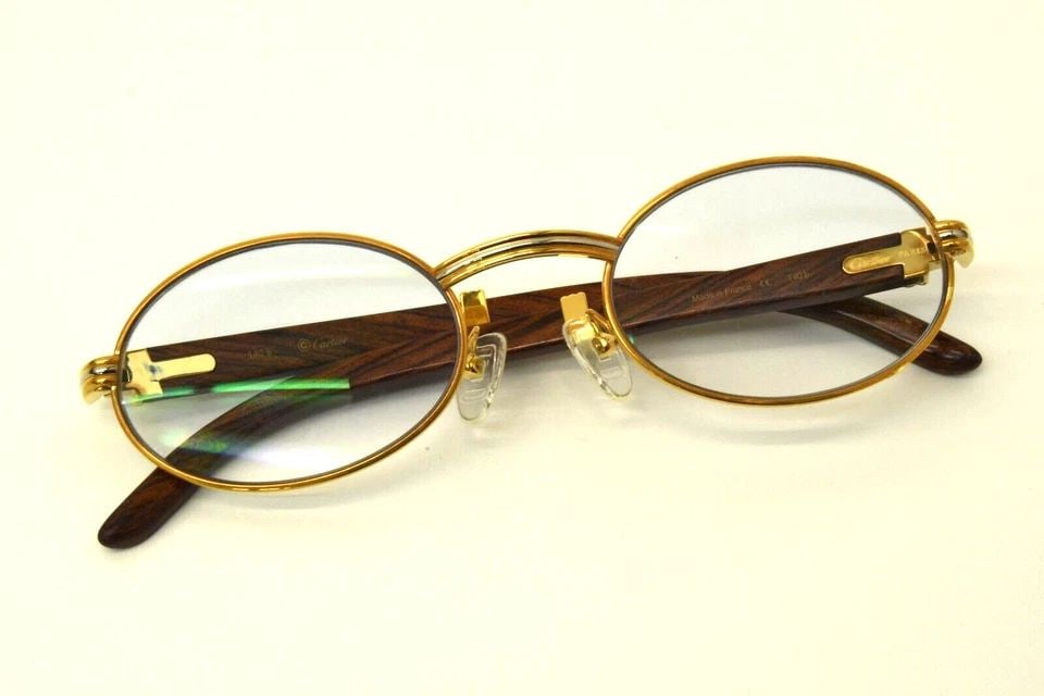 AUTHENTIC CARTIER SUNGLASSES GIVERNY 53 22 140B BUBINGA WOOD EYEGLASSES FRAMES 3 (1 of 2)