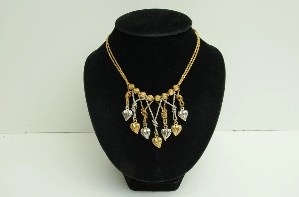 AUTHENTIC CHRISTIAN DIOR VINTAGE NECKLACE GP TURNIP CHARM ROPE JEWELRY ACCESSORY: AUTHENTIC CHRISTIAN DIOR VINTAGE NECKLACE GP TURNIP CHARM ROPE JEWELRY ACCESSORY Authentic Christian Dior Vintage Necklace GP Turnip Charm Rope Jewelry Accessory AUTHENTIC CHRISTIAN DIOR VINTAGE NECKL
