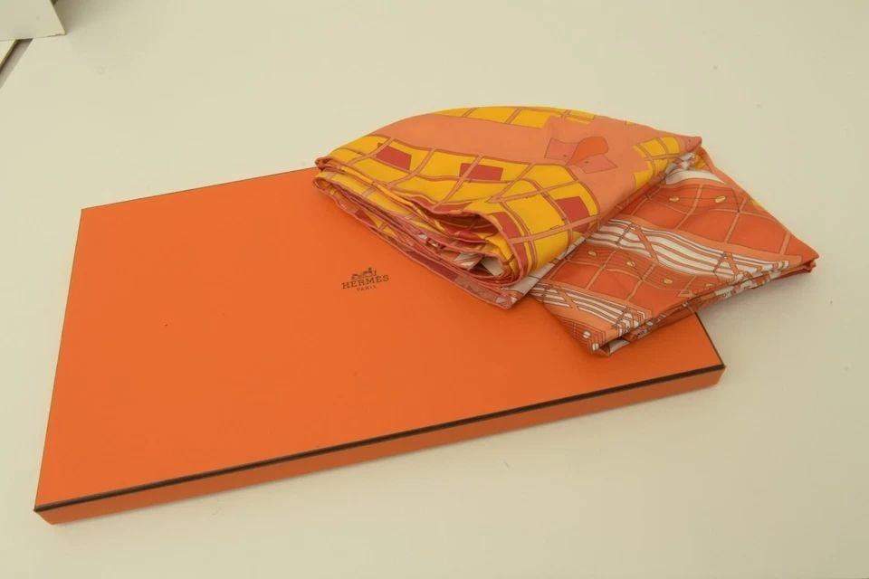AUTHENTIC HERMES LES ATELIERS MIROIRS SHAWL GEOMETRIC GEMMA LAND 140CM SCARF: AUTHENTIC HERMES LES ATELIERS MIROIRS SHAWL GEOMETRIC GEMMA LAND 140CM SCARF Authentic Hermes Les Ateliers Miroirs Shawl Geometric Gemma Land 140cm Scarf AUTHENTIC HERMES LES ATELIERS MIROIRS SHAWL GE