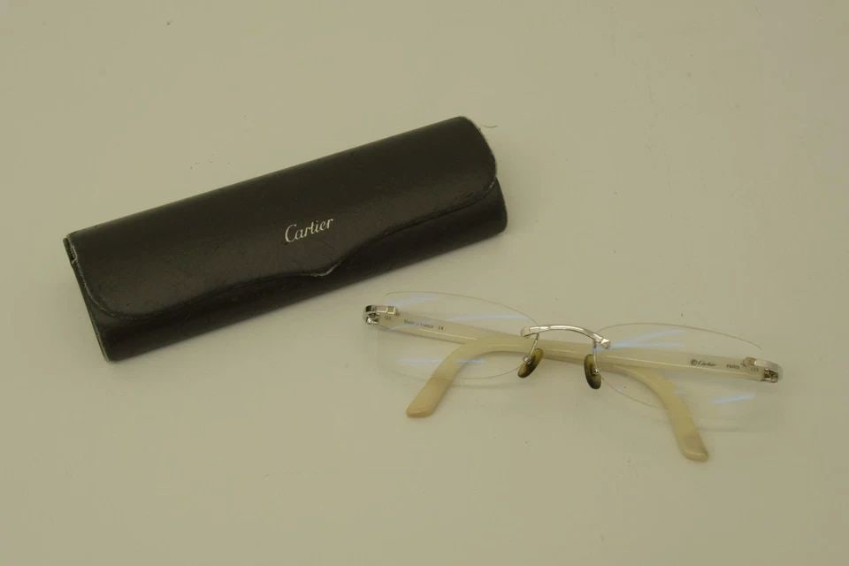 AUTHENTIC CARTIER SP DECOR SUNGLASSES * 18 135 SHINY ENAMEL FRAMES EYEGLASSES (1 of 2)