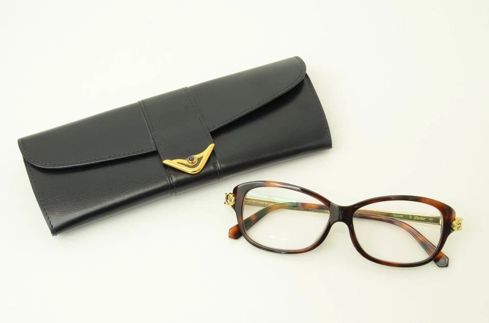 AUTHENTIC CARTIER PANTHERE GP SUNGLASSES 53 12 140 TORTOISE SHELL STYLE FRAMES (1 of 2)